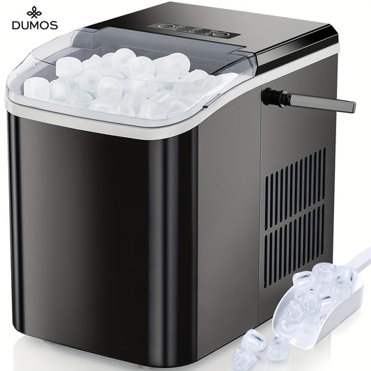 Efficient 26 Pounds Daily Capacity Ice Maker – Quick 6-Minute 9 Bullet Ice Production – Compact, Self-Cleaning Design Perfect for Homes, Kitchens, RVs, Parties