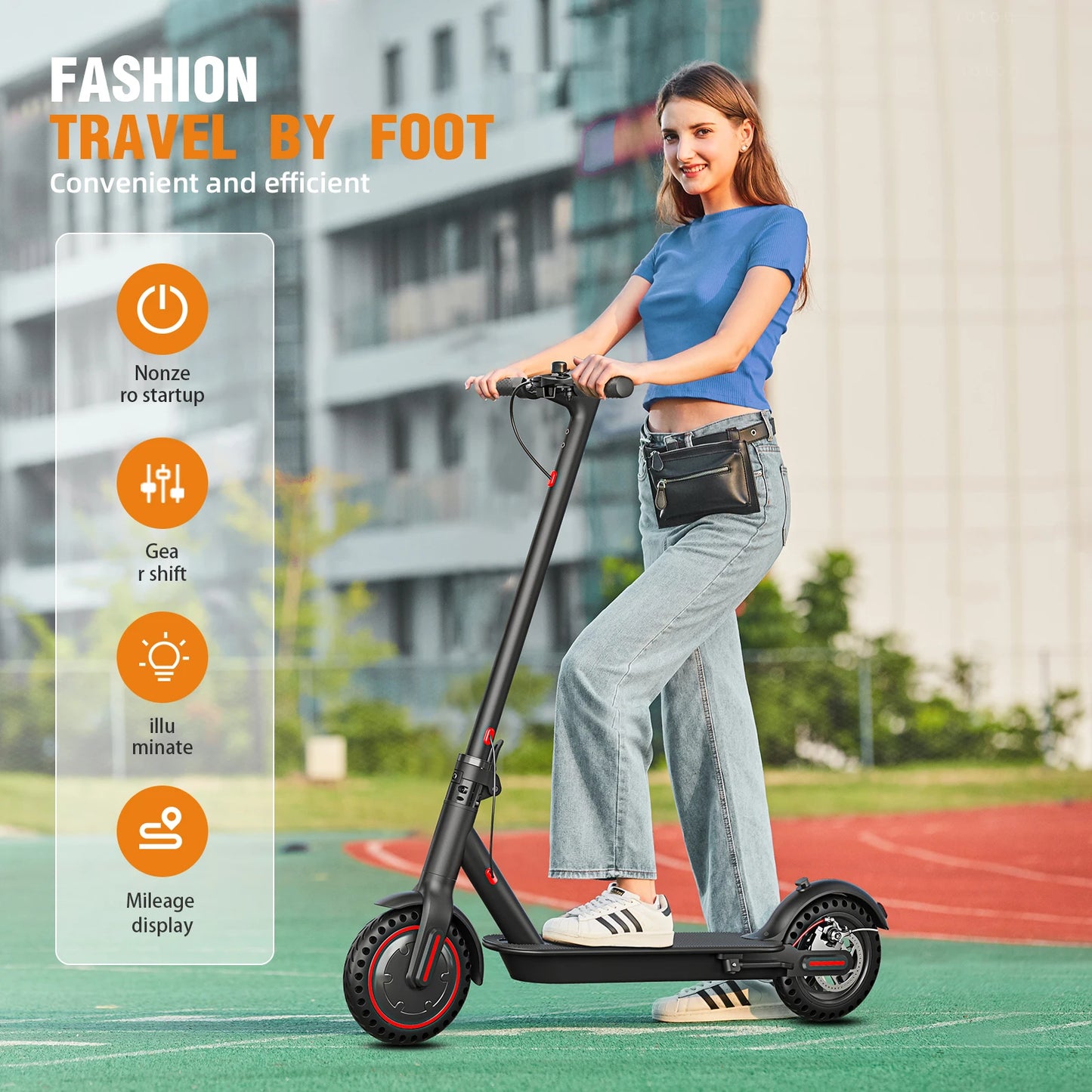 350W Foldable Electric Scooter for Adults Teens,Explosion-proof Tires,Dual Brake System Lightweight High Quality E-scooter 6-9 Day Shipping