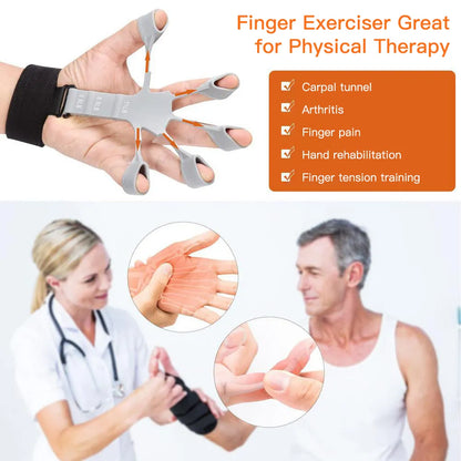 Finger Gripper Finger Exerciser Guitar Finger Exerciser 6 Resistant Levels Recovery Physical Tools Hand Strengthener For Patient