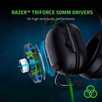 Assets Razer BlackShark V2 X Wired Esports Headset Advanced Passive Noise Cancellation, 7.1 Surround Sound, Hyperclear Cardioid Mic 12 Day Shipping