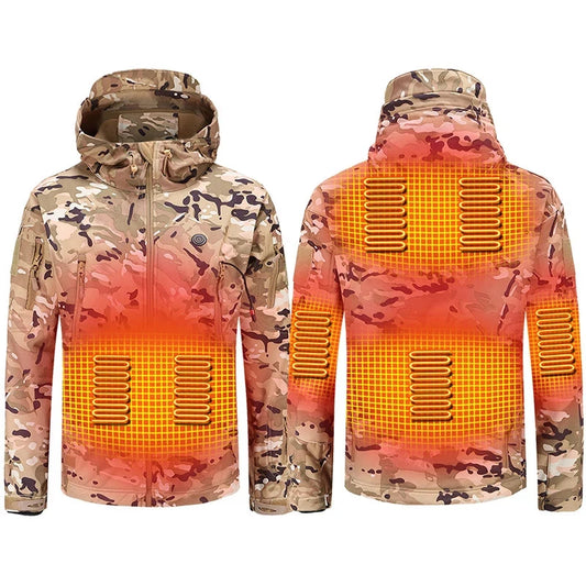 Winter Electric Heating Jacket Men/ Women USB Smart Heated/ Hooded Heat/Camo