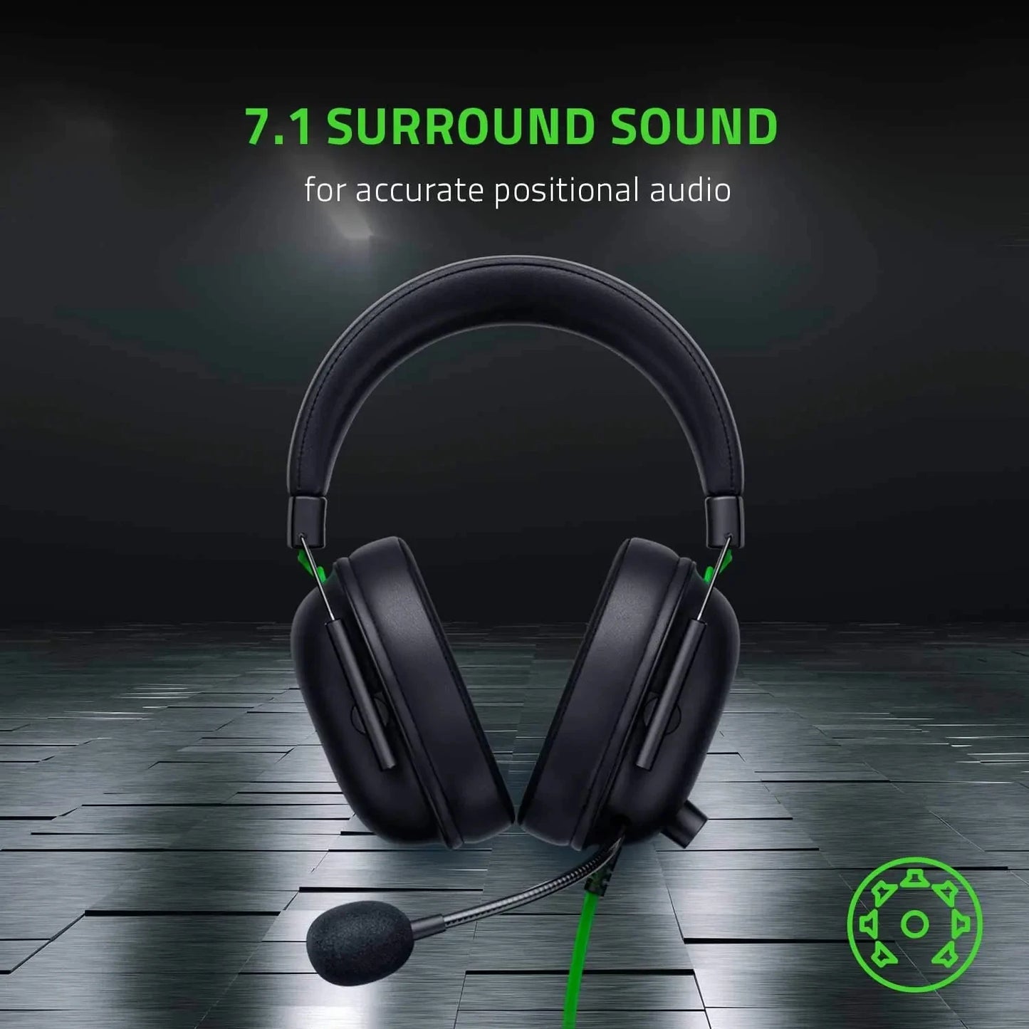 Assets Razer BlackShark V2 X Wired Esports Headset Advanced Passive Noise Cancellation, 7.1 Surround Sound, Hyperclear Cardioid Mic 12 Day Shipping