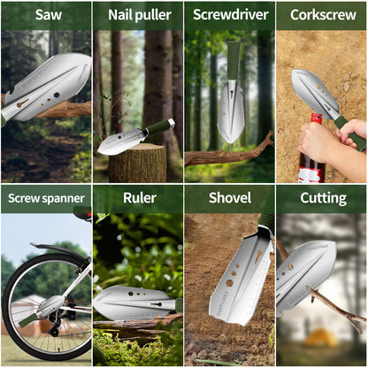 8 in 1 Multi-Tool Camping Shovel  Garden tools  Survival Shovel