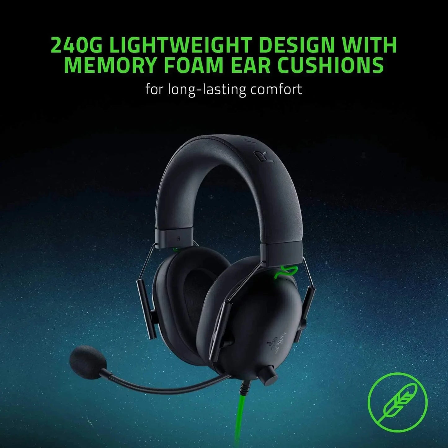 Assets Razer BlackShark V2 X Wired Esports Headset Advanced Passive Noise Cancellation, 7.1 Surround Sound, Hyperclear Cardioid Mic 12 Day Shipping