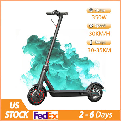 350W Foldable Electric Scooter for Adults Teens,Explosion-proof Tires,Dual Brake System Lightweight High Quality E-scooter 6-9 Day Shipping