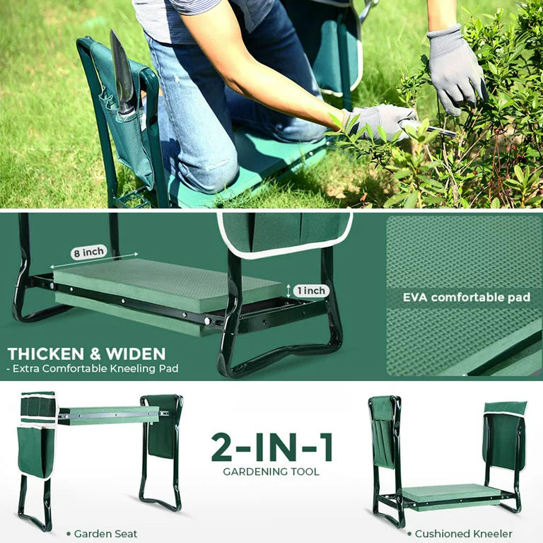 Assets Kneeling Foldable Bench for Gardening and Seat 330 lbs Load Capacity 8/10