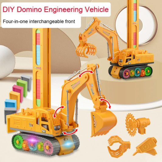 Children's Electric Domino tractor DIY With Lights